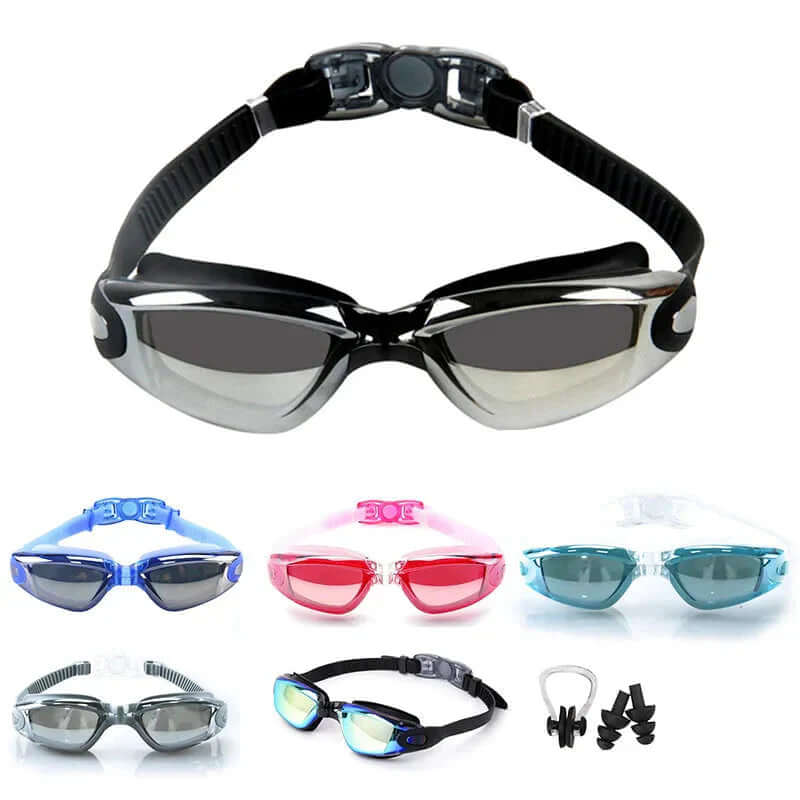 Swimming Goggles for Men &amp; Women – Anti-Fog UV Protection, Waterproof, Adjustable Silicone Swim Goggles for Adults &amp; Kids